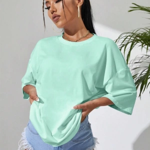 Unisex Kadın/Erkek Düz Renkli Özel Baskılı Oversize Pamuk Penye Bisiklet Yaka T-Shirt