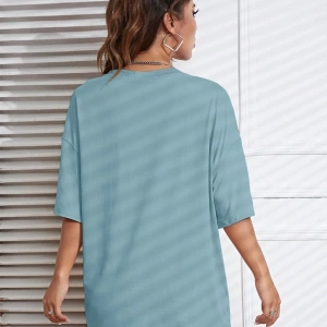 Unisex Kadın/Erkek Düz Renkli Özel Baskılı Oversize Pamuk Penye Bisiklet Yaka T-Shirt