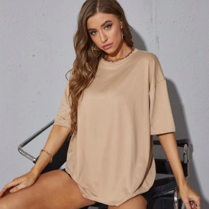 Unisex Kadın/Erkek Düz Renkli Özel Baskılı Oversize Pamuk Penye Bisiklet Yaka T-Shirt
