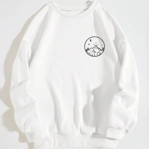 Unisex Kadın/Erkek Grafik Desenli Sweat