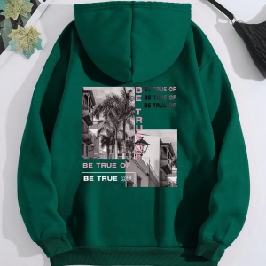 Unisex Kadın/Erkek Harajuka Sokakt Yazılı Grafik Sweat