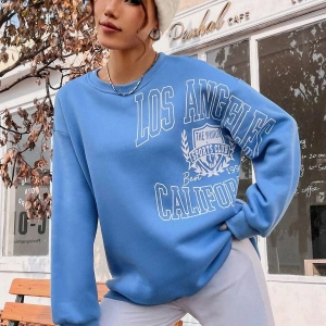 Unisex Kadın/Erkek Harajuka Sokakt Yazılı Grafik Sweat