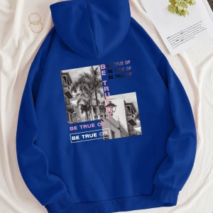 Unisex Kadın/Erkek Harajuka Sokakt Yazılı Grafik Sweat