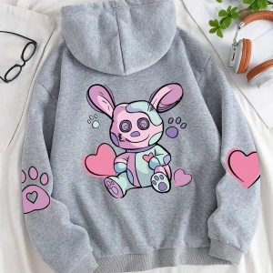 Unisex Kadın/Erkek Harajuka Sokakt Yazılı Grafik Sweat