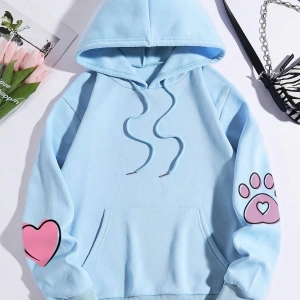 Unisex Kadın/Erkek Harajuka Sokakt Yazılı Grafik Sweat