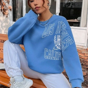 Unisex Kadın/Erkek Harajuka Sokakt Yazılı Grafik Sweat