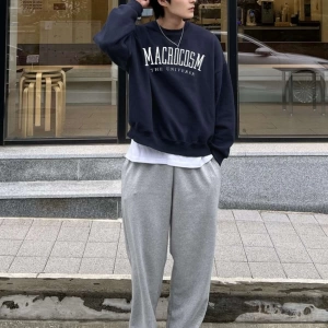Unisex Kadın/Erkek Harajuka Sokakt Yazılı Grafik Sweat