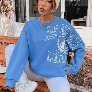 Unisex Kadın/Erkek Harajuka Sokakt Yazılı Grafik Sweat