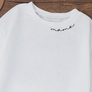 Unisex Kadın/Erkek Harfli ve Kalp Grafikli Sweat
