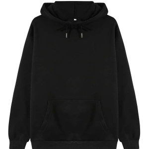 Unisex Kadın/Erkek Katı İpli Kapüşonlu Üst