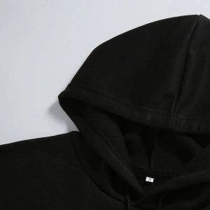 Unisex Kadın/Erkek Katı İpli Kapüşonlu Üst