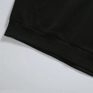 Unisex Kadın/Erkek Katı İpli Kapüşonlu Üst