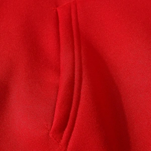 Unisex Kadın/Erkek Katı Kanguru Cep İpli Kapüşonlu Üst