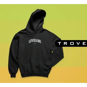 Unısex Kadın Erkek Lovegang Aşk Çetesi Sevgili Hediye Siyah Hoodie % 100 Pamuk Tasarım Sweatshirt