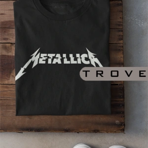 Unısex Kadın Erkek Metallıca %100 Pamuk Baskılı Siyah Beyaz T-shirt