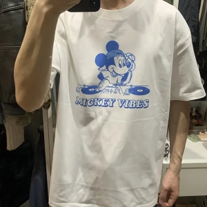 Unisex Kadın Erkek Mickey Mous Özel Baskılı Oversize Pamuk Penye T-shirt Açık gri
