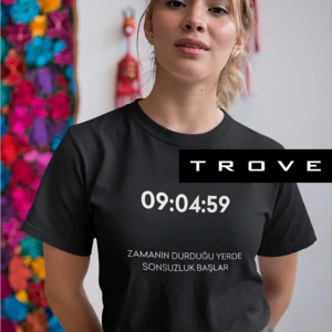 Unısex Kadın Erkek Mustafa Kemal Atatürk Zaman Sonsuzluk 09.04.59 % 100 Pamuk Tasarım T-shirt