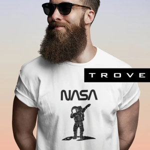 Unısex Kadın Erkek Nasa Çılgın Astronot % 100 Pamuk Tasarım T-shirt