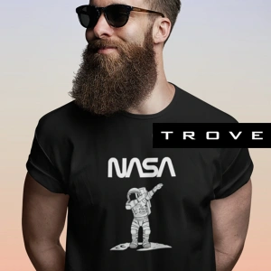 Unısex Kadın Erkek Nasa Çılgın Astronot % 100 Pamuk Tasarım T-shirt