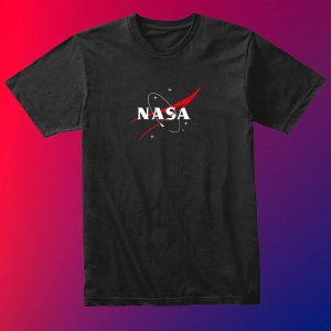 Unısex Kadın Erkek Nasa Gezegen Baskılı Siyah Beyaz % 100 Pamuk Tasarım T-shirt