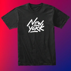 Unısex Kadın Erkek New York Ny Ci?ty Baskılı Siyah Beyaz % 100 Pamuk Tasarım T-shirt