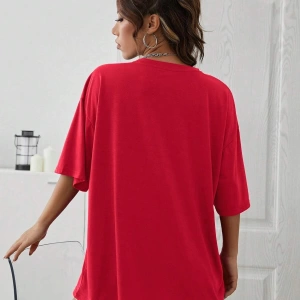 Unisex Kadın/Erkek NEW YORK Özel Baskılı Renkli Oversize Penye T-Shirt