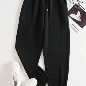 Unisex Kadın/Erkek Özel Renkli Düz Paça Lastik Eşofman Altı Jogger