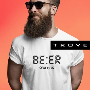 Unısex Kadın Erkek Retro Beer Zamanı Analog % 100 Pamuk Tasarım T-shirt