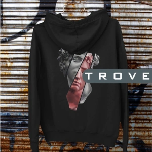 Unısex Kadın Erkek Sırt Ön Baskılı Mitoloji Uzun Kollu Kapüşonlu %100 Pamuk Sweatshirt Beyaz