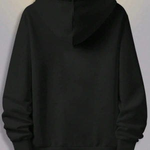 Unisex Kadın/Erkek Siyah Stays The Same Baskılı Oversize Kapüşonlu Sweatshirt