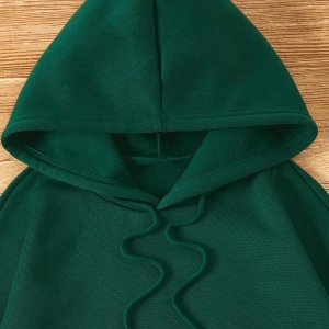 Unisex Kadın/Erkek Slogan ve Kelebek Baskılı Kanguru Cepli Büzgülü Kapüşonlu Üst
