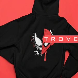 Unısex Kadın Erkek Spıder Ön Arka Sırt Baskılı Marvel Kapüşonlu Hoodie 100 Pamuk Tasarım Sweatshirt