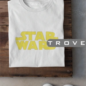 Unısex Kadın Erkek Star Wars Siyah Beyaz Tasarım Baskılı %100 Pamuk T-shirt