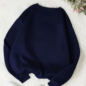 Unisex Kadın/Erkek Yasolin YL Özel Baskılı Renkli Oversize Bisiklet Yaka Pamuklu Sweatshirt