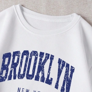 Unisex Kadın/Erkek Yazılı Grafik Sweat