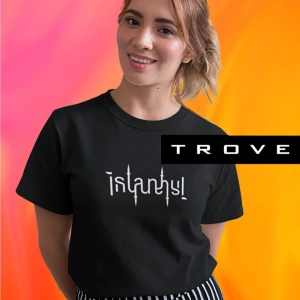 Unısex Kadın Erkek Yeditepe Istanbul Siyah Beyaz % 100 Pamuk Tasarım T-shirt