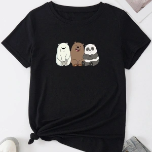 Unisex Kafadar Ayılar Tasarım T-shirt