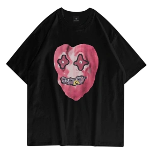 Unisex Kalp Beyaz Tshirt