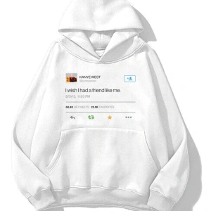 Unisex Kanye Tweet Sweatshirt Beyaz