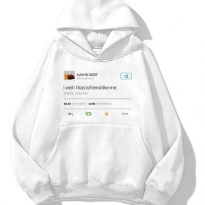 Unisex Kanye Tweet Sweatshirt Beyaz