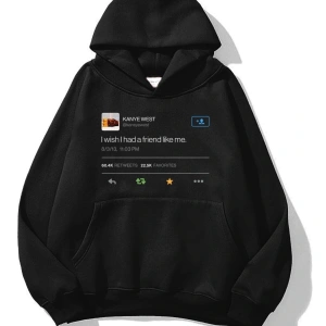 Unisex Kanye Tweet Sweatshirt Siyah