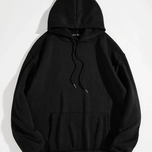 Unisex Kapüşonlu Radiate Baskılı Oversize Kapüşonlu Sweatshirt Siyah