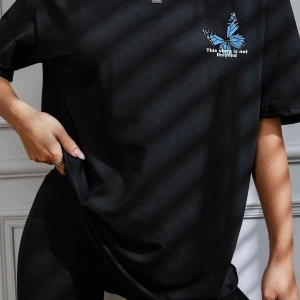 Unisex Kelebek Baskılı T-shirt