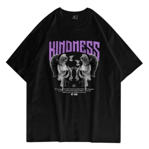 Unisex Kindness Siyah Tshirt