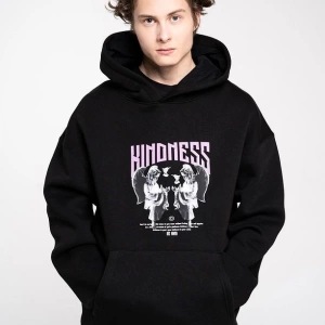 Unisex Kindness Sweatshirt Hoodie Siyah