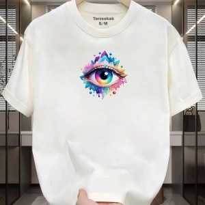 UNİSEX Kod 12 Eyelash Desen T-shirt