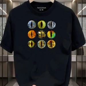 UNİSEX Kod 13 Eyelash Desen T-shirt