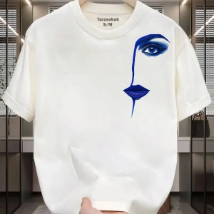 UNİSEX Kod 14 Eyelash Desen T-shirt