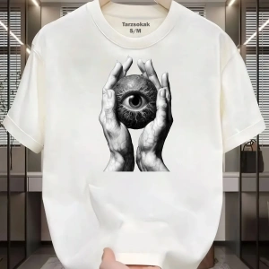 UNİSEX Kod 19 Eyelash Desen T-shirt