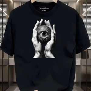 UNİSEX Kod 19 Eyelash Desen T-shirt